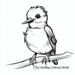 Charming Female Ruby Throated Hummingbird coloring Pages 3
