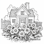Charming Flower Garden Coloring Pages 4