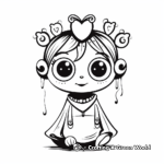 Charming Frog Prince 'I Love You' Coloring Sheets 1