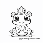 Charming Frog Prince 'I Love You' Coloring Sheets 2