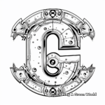 Charming Gothic Letter G Coloring Pages for Artists 2