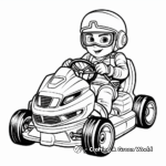 Charming Kart Racing Coloring Pages for Toddlers 2