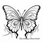Charming Monarch Butterfly and Flower Coloring Pages 1