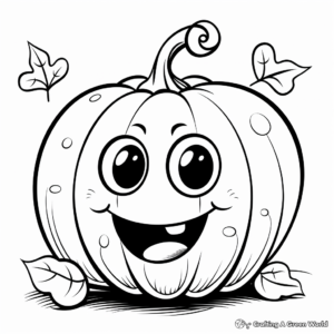 Charming October Pumpkin Coloring Pages 2