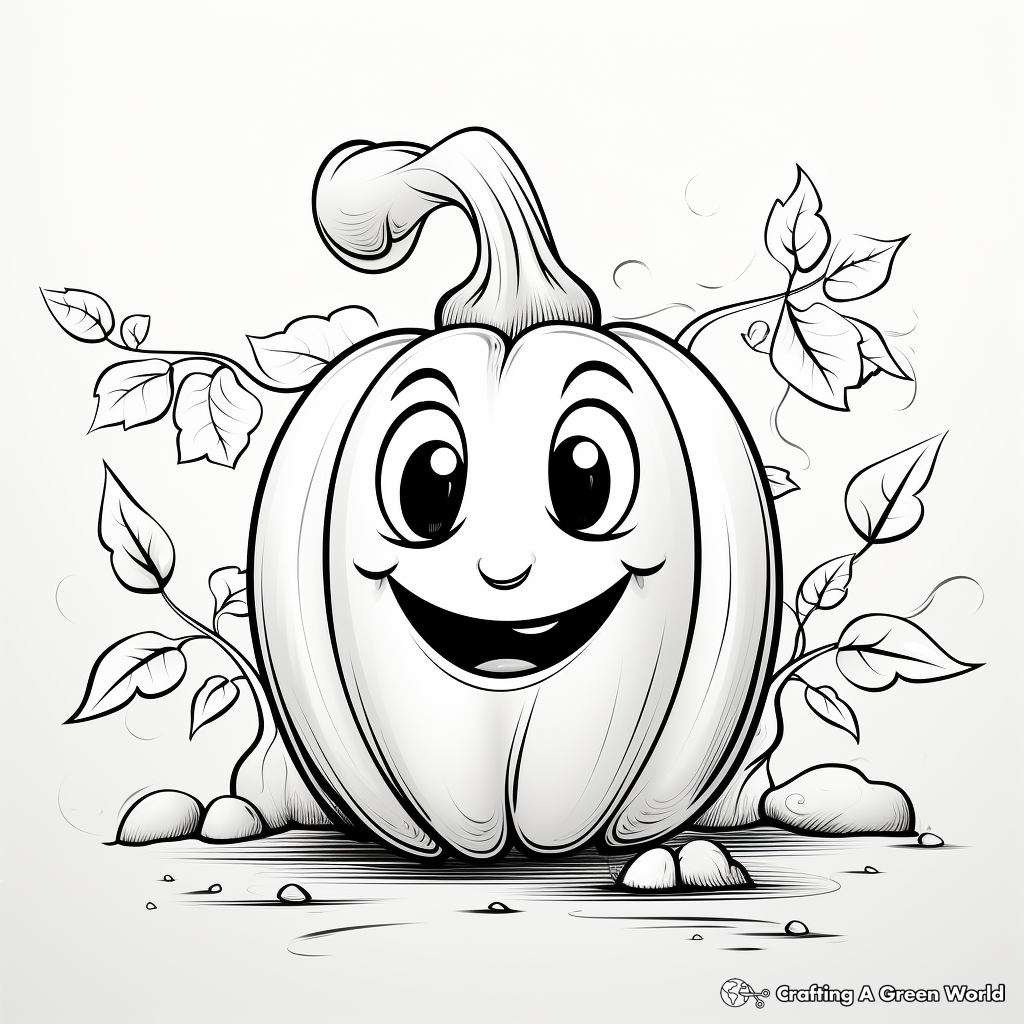 Charming October Pumpkin Coloring Pages 4