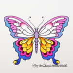 Charming Peacock Butterfly Coloring Pages 2
