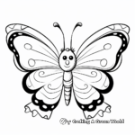 Charming Peacock Butterfly Coloring Pages 4