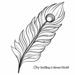 Charming Peacock Feather Coloring Pages 4