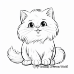 Charming Persian Cat Coloring Pages for Children 1