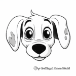 Charming Puppy Nose Coloring Sheets 1