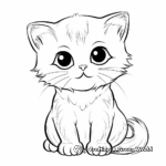 Charming Scottish Fold Kitten Coloring Pages 3