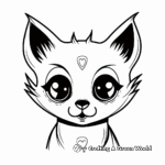Charming Siamese Cat Face Coloring Pages 3
