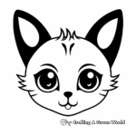 Charming Siamese Cat Face Coloring Pages 4