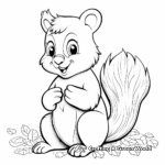 Charming Squirrel Coloring Pages 1