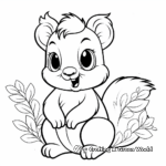 Charming Squirrel Coloring Pages 2