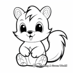 Charming Squirrel Coloring Pages 4