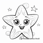 Charming Starfish Coloring Pages For Toddlers 3
