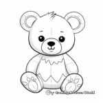 Charming Stuffed Teddy Bear Coloring Pages 2