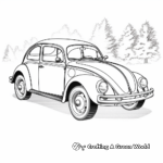 Charming VW Bug Coloring Sheets 1