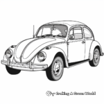 Charming VW Bug Coloring Sheets 3
