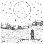 Charming Winter Solstice Night Coloring Pages 2