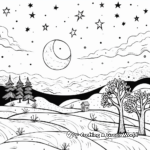 Charming Winter Solstice Night Coloring Pages 4