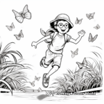 Chasing Butterflies Spring Break Coloring Pages 3