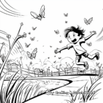 Chasing Butterflies Spring Break Coloring Pages 4