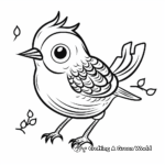 Cheerful Bird Coloring Pages 2