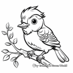 Cheerful Bird Coloring Pages 3