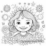 Cheerful Boho Sun and Moon Coloring Pages 2