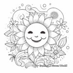 Cheerful Boho Sun and Moon Coloring Pages 4
