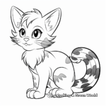 Cheerful Calico Cat Coloring Pages 2