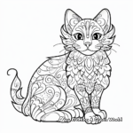 Cheerful Calico Cat Coloring Pages 4