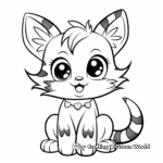 Cheerful Calico Kitty Coloring Pages 4
