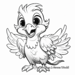 Cheerful Cartoon Parrot Coloring Sheets 1
