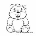 Cheerful Cartoon Wombat Coloring Pages 3