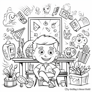 Cheerful Casual Friday Coloring Pages 1