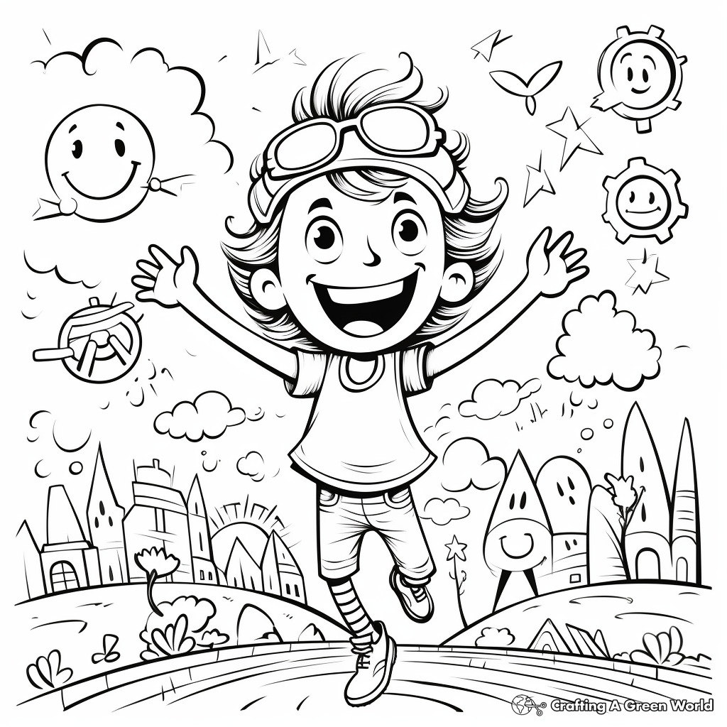 Cheerful Casual Friday Coloring Pages 2