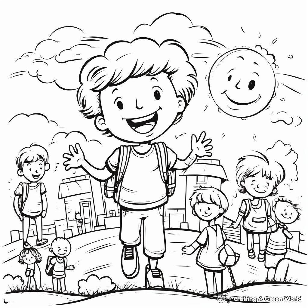 Cheerful Casual Friday Coloring Pages 3