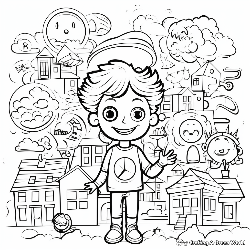 Cheerful Casual Friday Coloring Pages 4