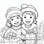 Cheerful Christmas Coloring Pages 1