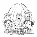 Cheerful Clam with Friends Coloring Pages 1
