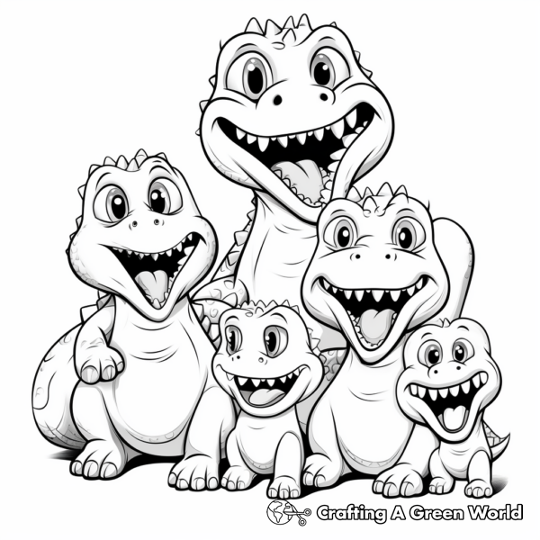 Cute Dinosaur Coloring Pages - Free &amp; Printable!