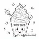 Cheerful Ice-Cream Sundae Coloring Pages 2
