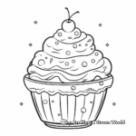 Cheerful Ice-Cream Sundae Coloring Pages 3