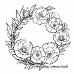 Cheerful Marigold Wreath Coloring Pages 4