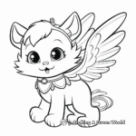 Cheerful Mariner Angel Cat Coloring Pages 4