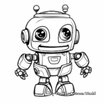 Cheerful Robot Coloring Pages 3