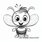Cheerful Spring Bumblebee Coloring Pages 1